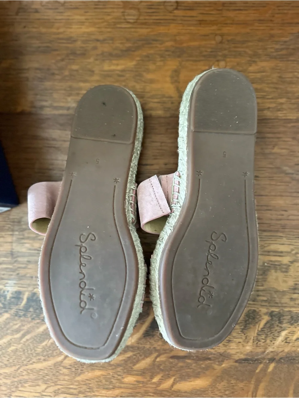 Splendid Pink Suede Espadrille Slide Sandals